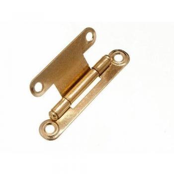 Flat Concealed Hinge EB Brass Plated Steel 63mm x 29mm