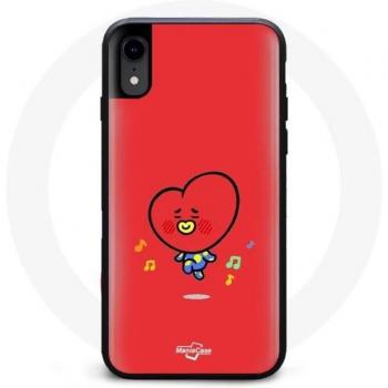 IPhone XS Case with BTS BT21 TATA V Red Design
