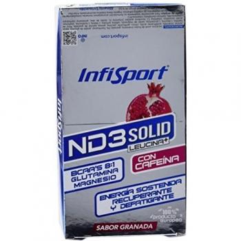 Infisport ND3 Barritas Sólidas Sabor Granada y Cafeína