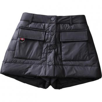 Women’s Warm Down Golf Shorts with High Waist and Padded Lining – Fall & Winter Casual