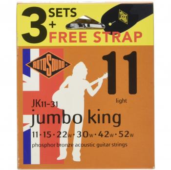 Rotosound JK11-31 Acoustic Guitar Strings with Strap