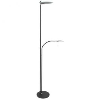 LED-Deckenfluter Turound Schwarz-Klarglas