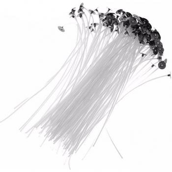100 unidades de mechas para velas de algodón puro, sin humo, pre-enceradas