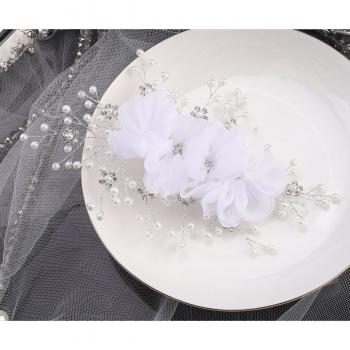 Charming White Flower Hairpiece