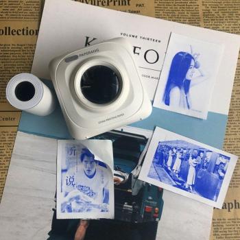 Petite Bande Thermique Bleue Étiquette Photo 57×30 mm