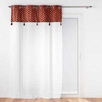Rideau Voilage à œillets Evie 140x240cm Bordeaux