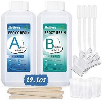 Résine Époxy Artisanale Transparent 541g/520ml – Kit 1:1