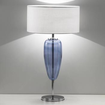 Blue Glass Table Lamp 82 cm Ogiva by Ailati