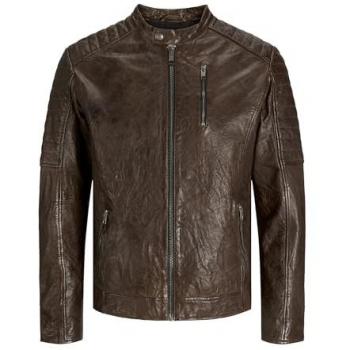Veste en cuir Jack & Jones Richard Marron S