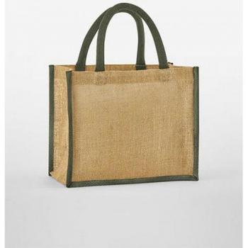 Olive Green Natural Starched Jute Midi Tote by Westford Mill