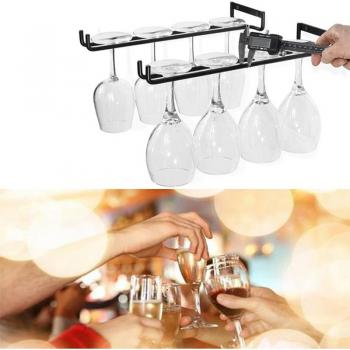 Rangement à vin en fer 30cm pour bar