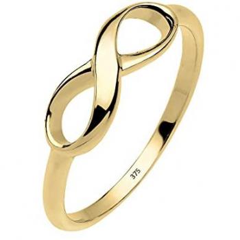 Elli Premium Fingerring Infinity Unendlichkeit 375 Gelbgold