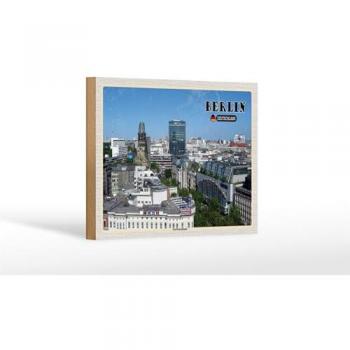 Dekorationsobjekt aus Holz „Berlin Hauptstadt – Kurfürstendamm“ (18 × 12 cm)