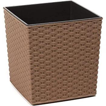 Maceta Juka Eco 400x400 mm color marrón para jardín