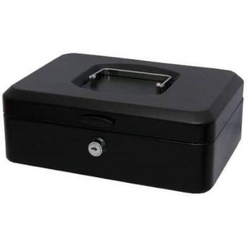 Caja de Caudales Grande con Bandeja y Cierre 40x54,5x41 cm Negra