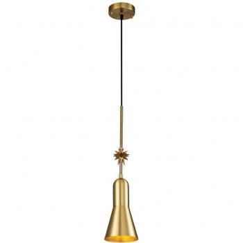 Elstead Etoile pendant light, 1-bulb Ø 13.3 cm antique brass