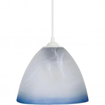 Suspension TOSEL rustique en verre blanc 90 cm