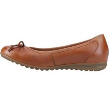 Lucille Tan Leather Bow Ballerina