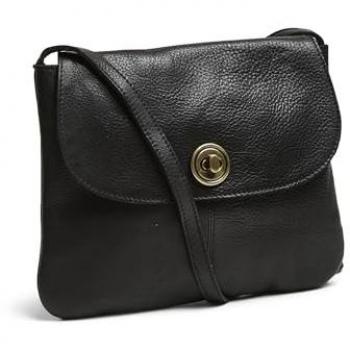 Pieces Totally Black Leather Handbag