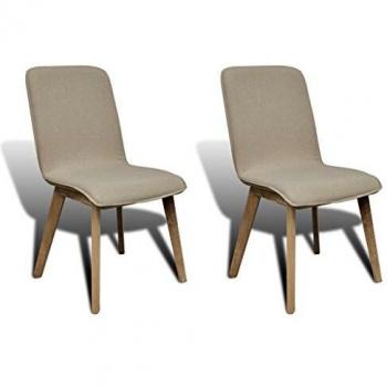 Sillas de Comedor Roble VidaXL 2 Unidades