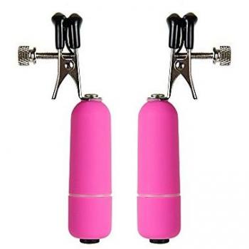Pink Brusten Nippel-Glitzer-Vibrationsklammer