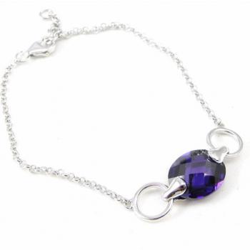 Bracciale “Lily” in Argento con Ametista Viola – Codice G9359
