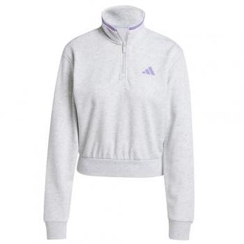 Sudadera Essentials Color Pop French Terry Crop Frontal de Media con Cremallera Color Pastel