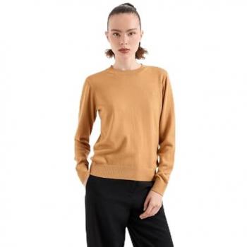 Armani Exchange para mujer. 6DYM1JYME3Z1788 Jersey de cuello redondo marrón (S), Casual, Acrílico