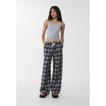 Stradivarius Elegante Karohose Schwarz L