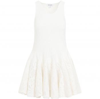 Alaïa Women's Cotton Lace Skater Dress in White | Size 40 | AA9R24786M889