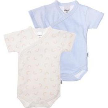 Jungen Wickelbody Regenbogen in hellblau
