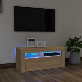 StileCasa: Portatv con Illuminazione Led Rovere Sonoma