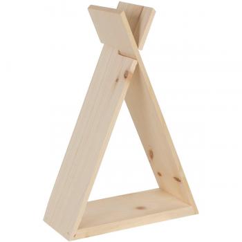 Pine Hollow Teepee Shelf Walnut 9.54×13.86×4