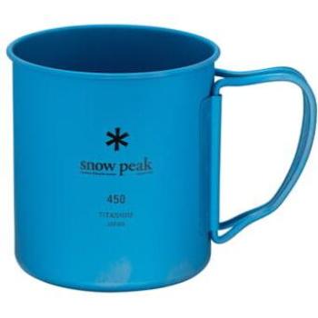 Snow Peak 450 ml Titanium Cup, Blue – Model MG‑143‑BL