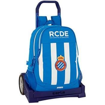 Evolution RCD Espanyol Rolling Cartable – Blue and White (Polyester & Steel)