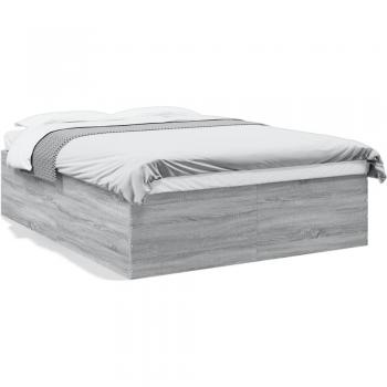 Base de Cama Sonoma 160x200 en Madera Gris