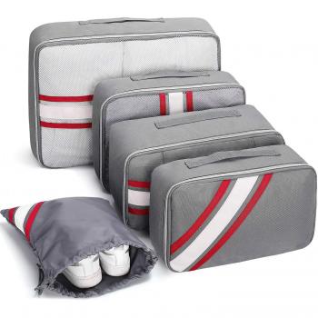 YAMTION Kofferorganizer Packwürfel Set, 5-teiliges Packtaschen Set für Reisen