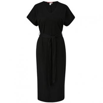 S.Oliver Jersey Kleid für Damen in Grau, kurzarm, Größe L