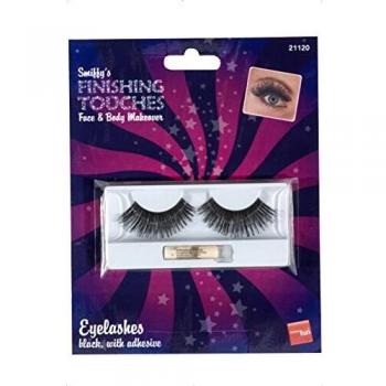Adult Silver and Black False Eyelashes
