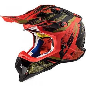 LS2 MX470 Subverter Claw Casco Motocross Adulto Rojo y Negro