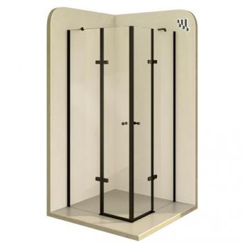 Alice Ducha 100x120x180cm: Mampara Reversible con Puertas Abatibles y Cristal Templado 6mm