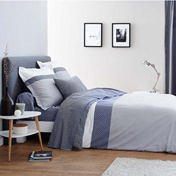 Housse de couette gris en bambou CLAUDIA 220 x 240
