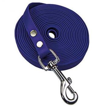 Original Biothane Schleppleine (blau) 5 m / 16 mm – ohne Handschlaufe, hochsichtbar im Gelände
