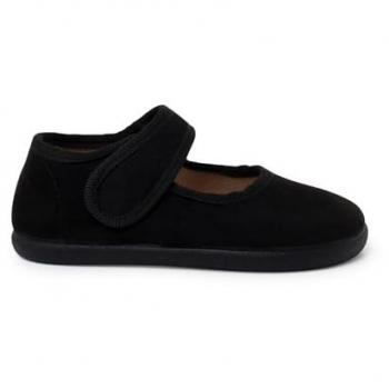 Ballerines Bébé Noir Fermeture Scratch