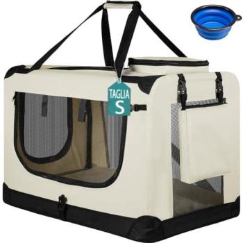 Trasportino per Animali Bakaji, Taglia S, Beige