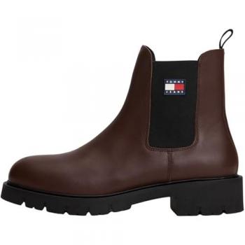 Tommy Jeans Chelsea Leather Boot Marrone