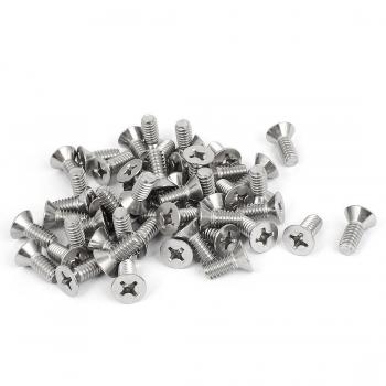 ¼‑inch × 20 Counter‑Sunk Phillips Screws, 50‑piece Pack (SourcingMap®)