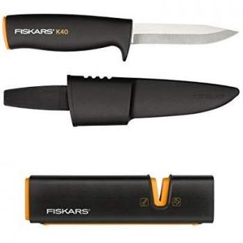 Fiskars Universalmesser K40 + Xsharp Schärfer Paket