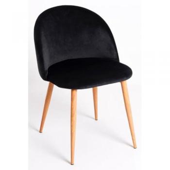 Pack 4 Sillas de Comedor Vint Terciopelo Negro