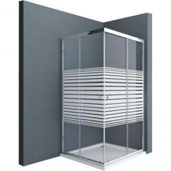 Cabine de douche rectangulaire Rav16 100×70×190 cm, verre sécurisé 6 mm, finition transparente et opacités